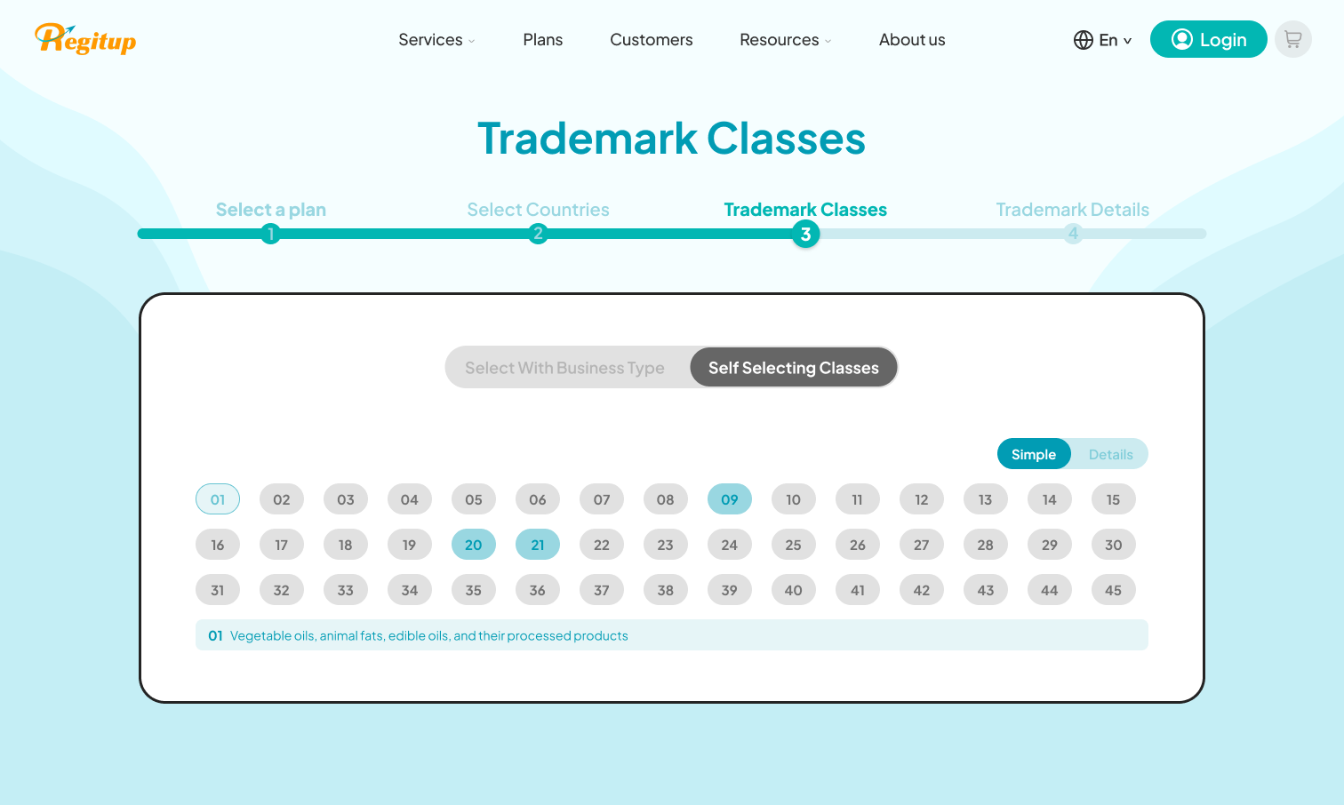 Sample of Regitup App
