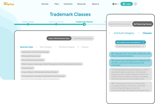 Sample of Regitup App